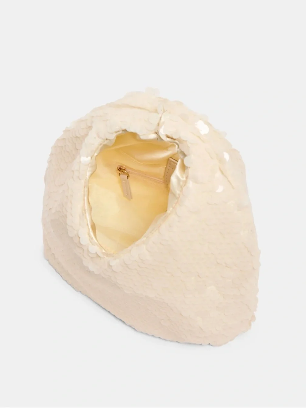 Dolce Vita Cream Sequin Hobo Bag